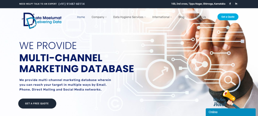 Data Maelumat website Home Page image